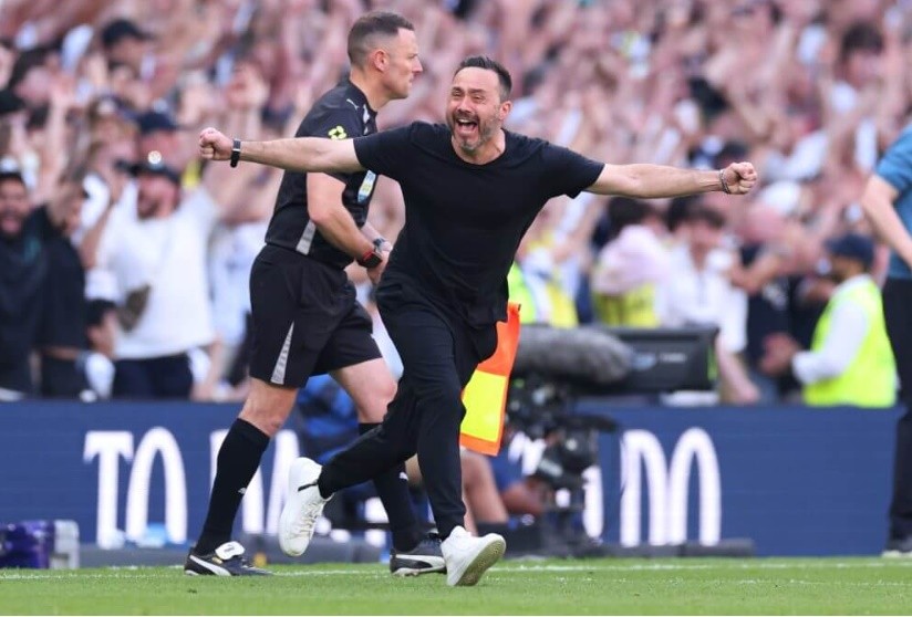 De Zerbi giúp Tottenham trụ hạng trong một mùa giải hỗn loạn.