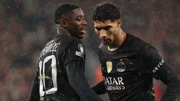 Vấn đề thể trạng của Dembele và Hakimi khiến PSG lo lắng.