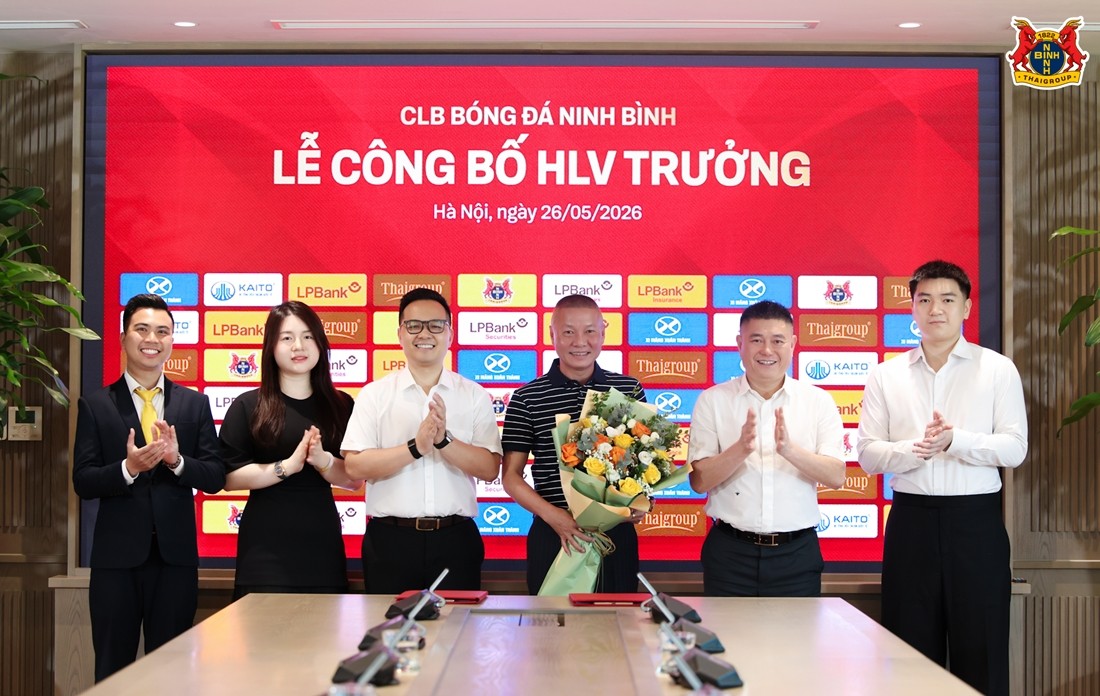 HLV Chu Đình Nghiêm chính thức dẫn dắt CLB Ninh Bình. Ảnh: Ninh Bình FC.