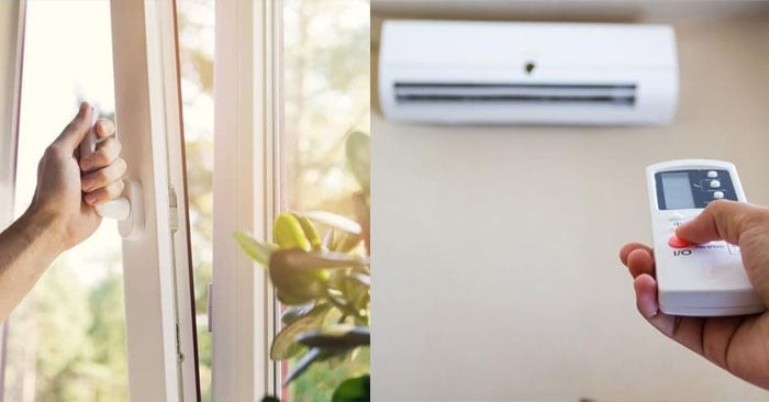 Đóng kín cửa khi bật điều hòa là sai lầm