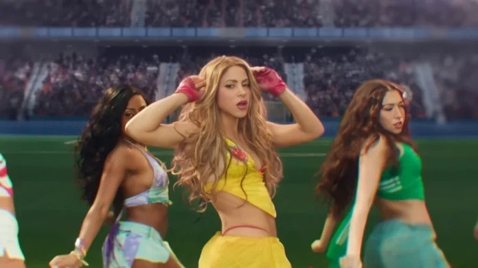 Shakira trong MV chủ đề World Cup 2026.