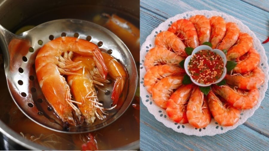 Khi luộc tôm, bạn có thể cho thêm chanh để khử mùi cũng như giúp tôm nhanh lên màu đỏ đẹp.