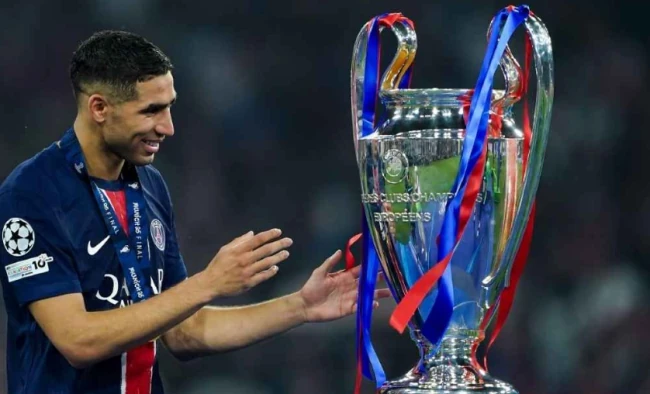 Hakimi ghi dấu ấn khi PSG vô địch C1 mùa 2024/25.