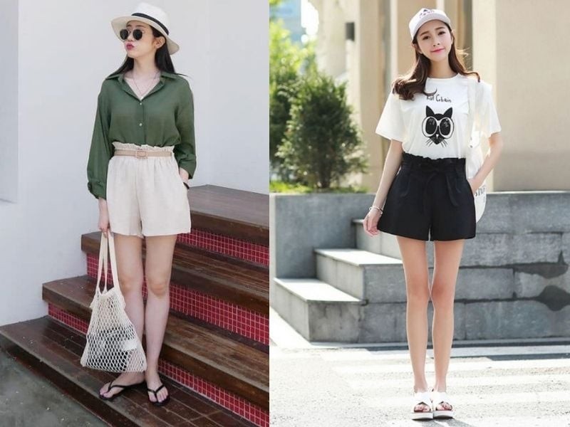 Bên cạnh cargo, quần short kaki cũng là item được nhiều cô gái yêu thích trong mùa nắng nóng nhờ sự năng động nhưng vẫn giữ được nét thanh lịch.

