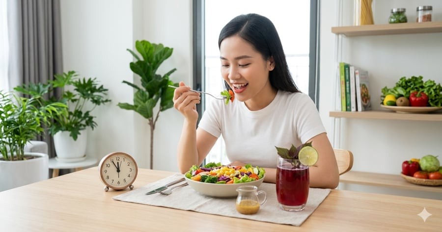 Nhiều người chọn uống nước lá tía tô trước bữa ăn để tạo cảm giác no nhẹ và hỗ trợ kiểm soát cân nặng hiệu quả hơn.