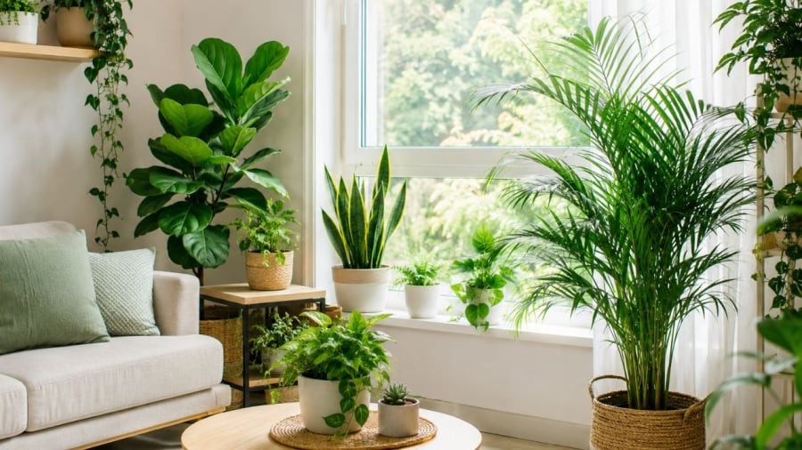 Những cửa sổ có cây xanh sẽ giúp không gian trở nên mát mẻ hơn