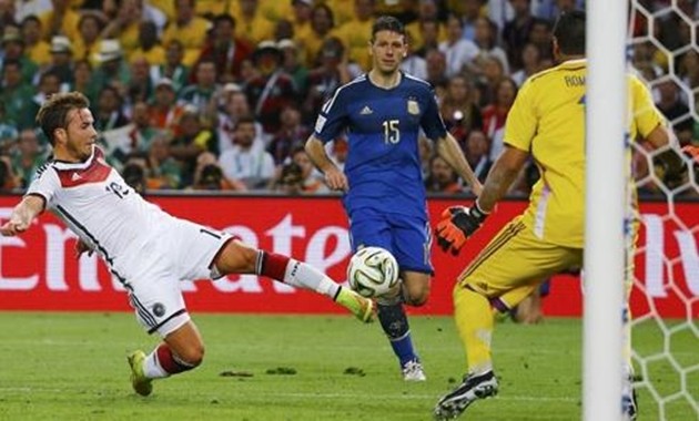 Mario Gotze ghi bàn duy nhất giúp tuyển Đức vô địch World Cup 2014.