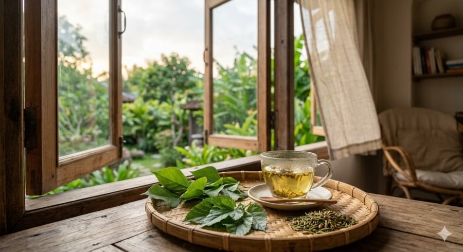 Lá vông nem, tâm sen và lá dâu tằm là những nguyên liệu dân gian được nhiều người lựa chọn để pha hoặc đun nước uống, hỗ trợ thanh nhiệt và thư giãn cơ thể.