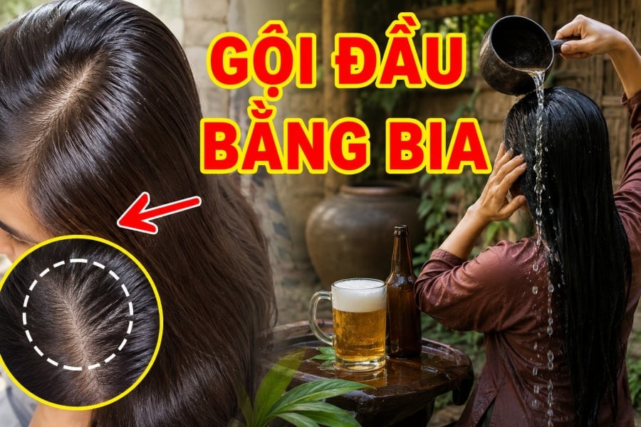 Mẹo dùng bia ủ tóc, kích thích tóc con mọc tua tủa, không bết dính
