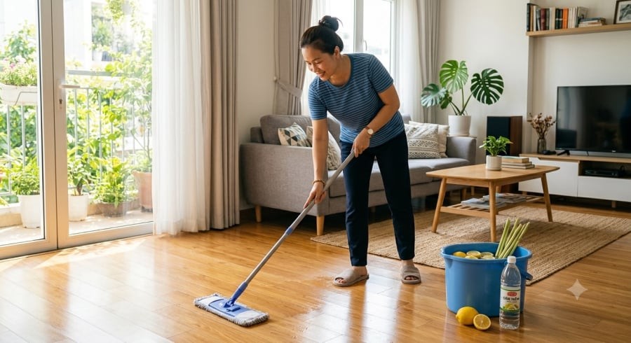 Chỉ cần thêm một số nguyên liệu tự nhiên vào nước lau nhà, nhiều gia đình tin rằng có thể góp phần hạn chế sự xuất hiện của kiến và gián.