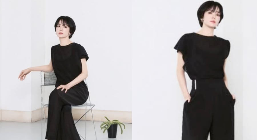 Mái tóc pixie không chỉ làm mới diện mạo mà còn góp phần tạo điểm nhấn cho các bộ trang phục trong chiến dịch quảng bá mới.

