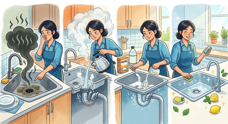 Nếu bạn đã thử đủ loại nước xịt phòng nhưng chỉ vài phút đâu lại vào đấy, hãy thử ngay 5 mẹo triệt hạ mùi hôi cống cực kỳ đơn giản, nguyên liệu có sẵn trong bếp dưới đây.

