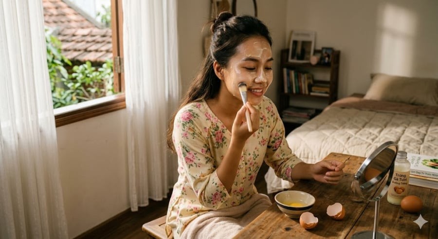 Axit tự nhiên trong chanh kết hợp với tính kháng khuẩn của mật ong và lòng trắng trứng sẽ tạo thành combo đánh bay thâm mụn, giúp da sáng đều màu rõ rệt.

