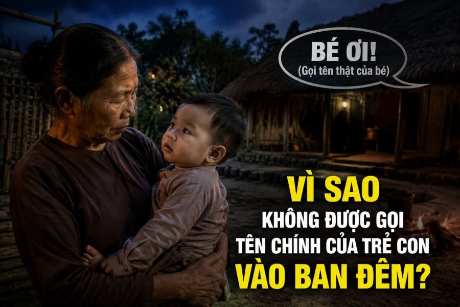 Vì sao không được gọi tên chính của trẻ con vào ban đêm?