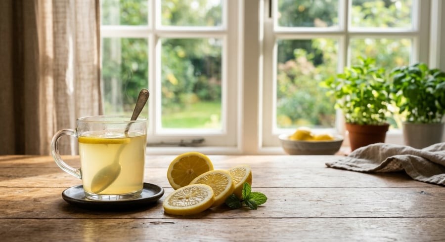 Nước chanh buổi sáng có thể giúp bổ sung nước cho cơ thể và cung cấp một lượng vitamin C tự nhiên.