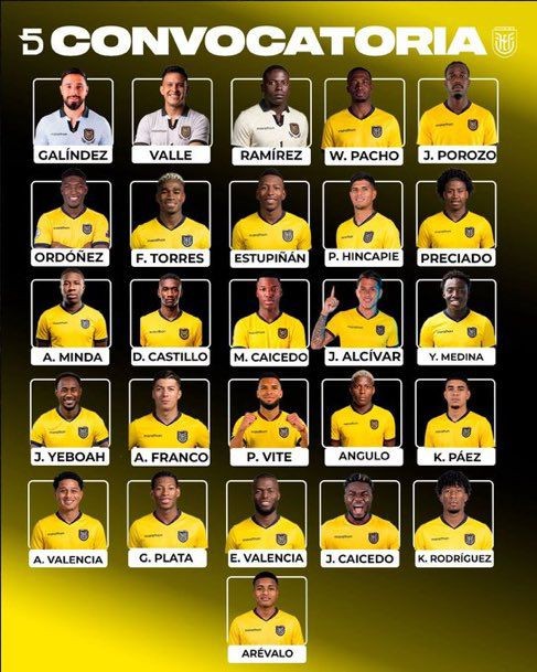 Đội hình tuyển Ecuador tại World Cup 2026.