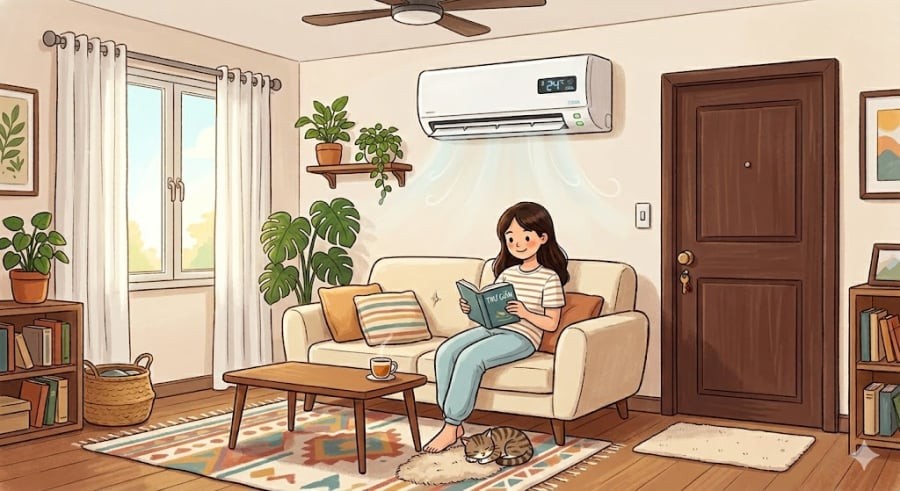 Nhiều người cho rằng càng đóng kín phòng thì điều hòa càng hoạt động hiệu quả. 