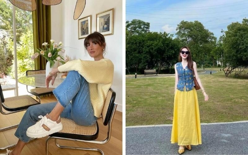  Nằm giữa sắc vàng pastel và gam kem sáng, màu sắc này vừa đủ tươi tắn để tạo điểm nhấn mùa hè nhưng vẫn giữ được sự dịu mắt cần thiết.