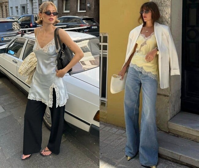 Dù kết hợp cùng quần ống rộng, chân váy midi hay jeans basic, kiểu áo này vẫn giúp outfit trông thanh thoát và có điểm nhấn hơn.