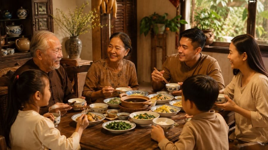 Bữa cơm gia đình mang nhiều ý nghĩa