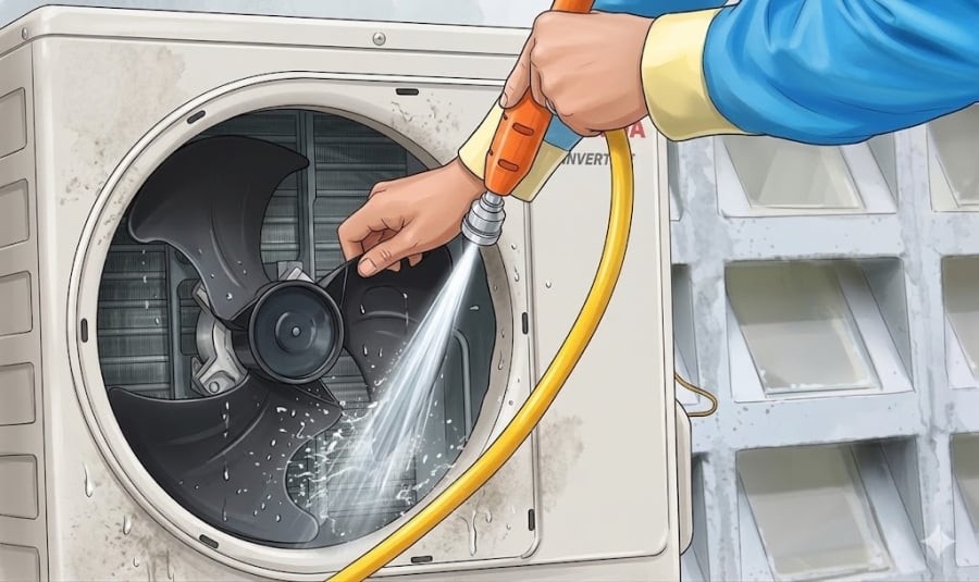 Vào mùa hè cao điểm, điều hòa gần như phải gồng mình hoạt động hết công suất 24/7. 