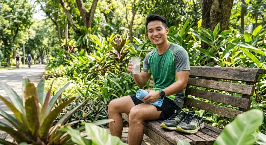 Sau khi vận động, nước dừa có thể giúp bổ sung nước và các chất điện giải tự nhiên mà cơ thể đã mất qua mồ hôi.