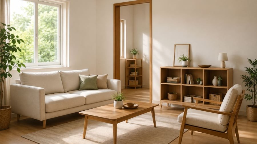Giảm bớt đồ trong nhà để giúp không gian thoáng hơn