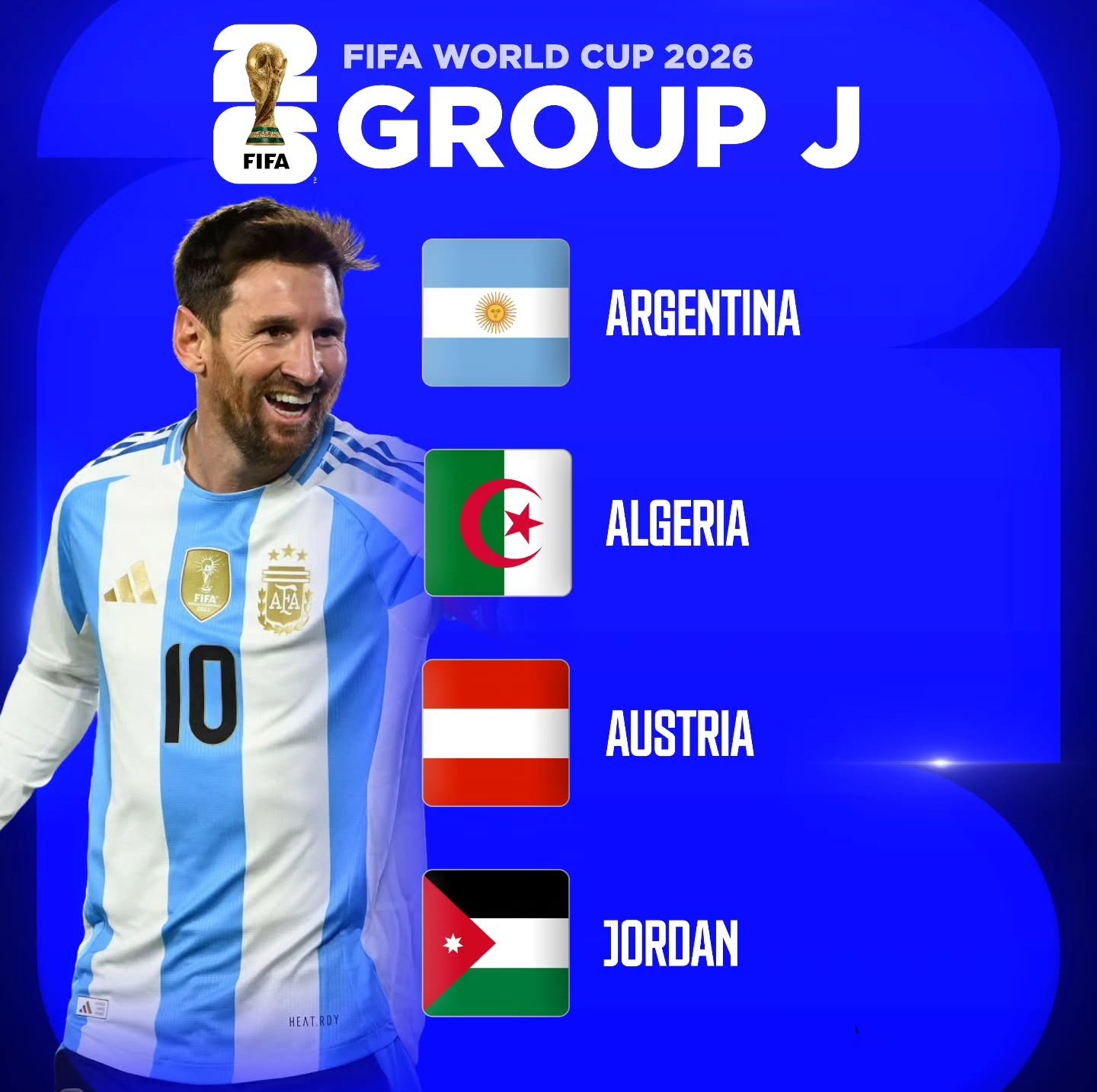 Argentina nhận lá thăm thuận lợi tại World Cup.