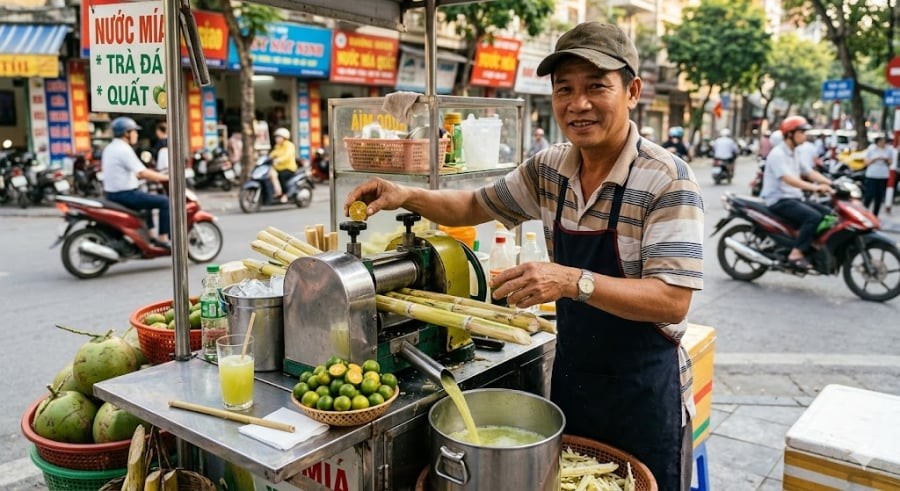 Khi quả quất được ép qua trục lô cùng với cây mía, phần vỏ quất sẽ bị ép dập và tiết ra một lượng tinh dầu thơm nức. 