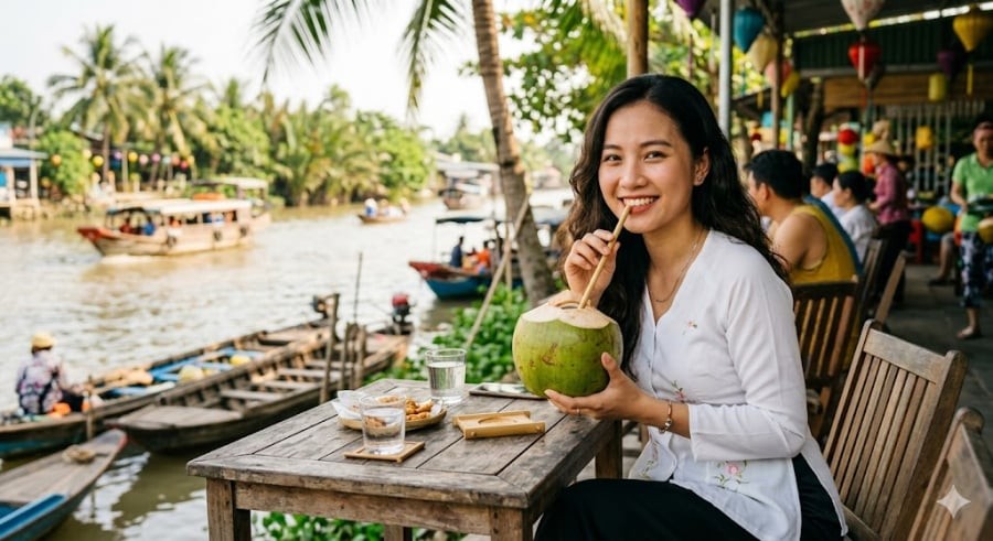 Nước dừa giúp bù đắp ngay lập tức lượng nước và các chất điện giải (kali, natri, magie) bị mất đi qua tuyến mồ hôi, xua tan cảm giác mệt mỏi, phục hồi cơ bắp nhanh chóng.