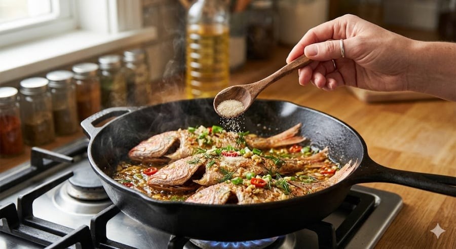 Nhiều người thường gặp tình trạng cá bị nát vụn, dính chặt vào đáy chảo khi rán làm món ăn mất đi sự hấp dẫn.