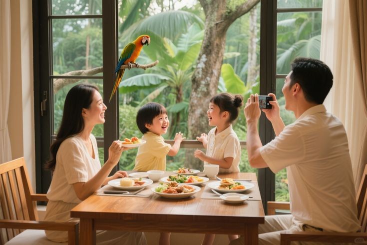 Bữa cơm là lúc thể hiện sự quan tâm tới nhau