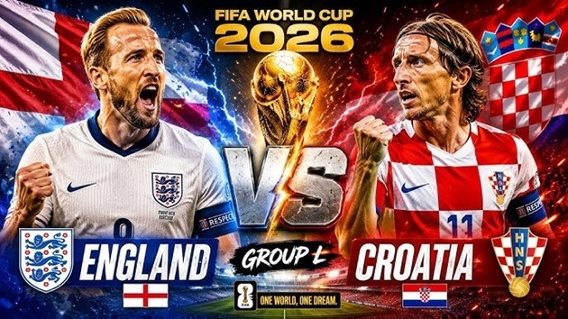 Trận đại chiến Anh vs Croatia rất được mong đợi.