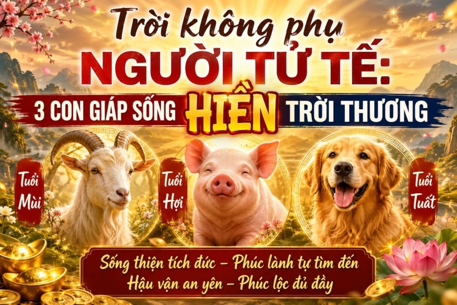 Trời không phụ người tử tế: 3 con giáp sống Hiền trời thương