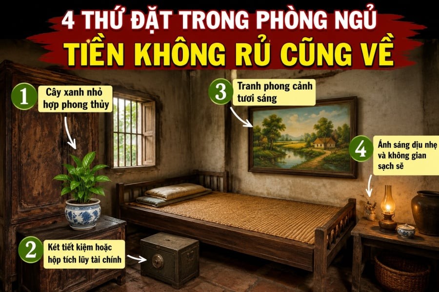 4 thứ đặt trong phòng ngủ, Tiền không rủ cũng về