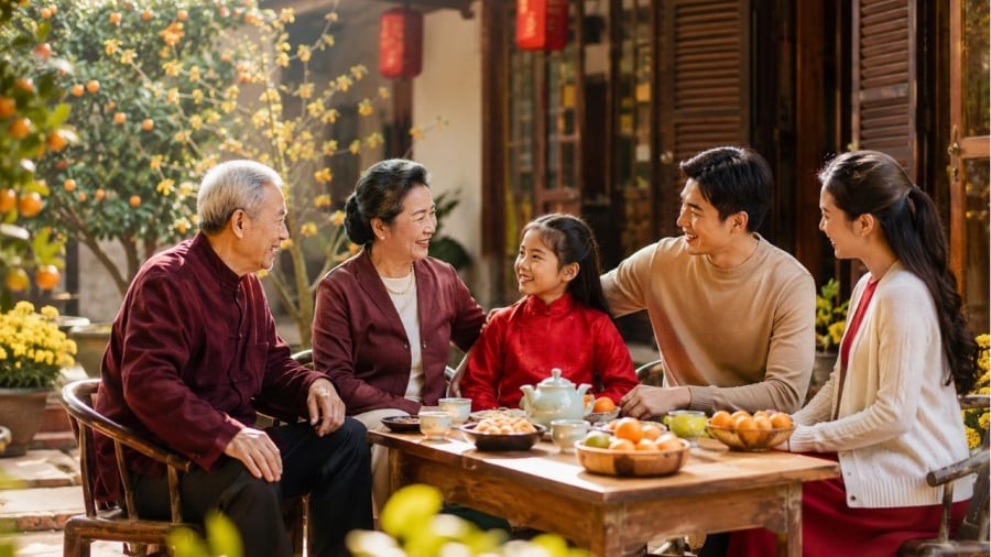Gia đinh hòa thuận thì vận khí đi lên