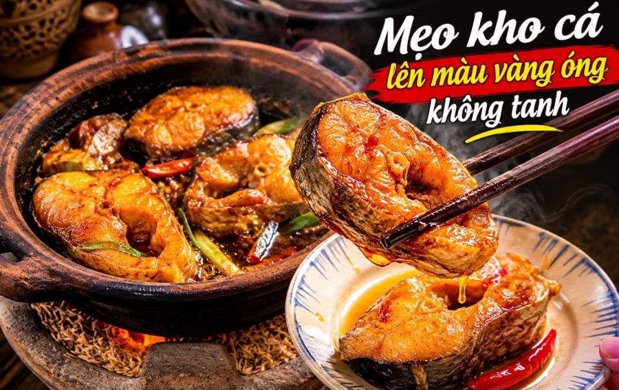 Mẹo kho cá lên màu vàng óng, không tanh