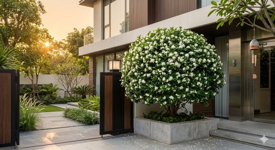 Nguyệt quế gây ấn tượng với những chùm hoa trắng thơm ngát và ý nghĩa tượng trưng cho thành công, vinh quang.