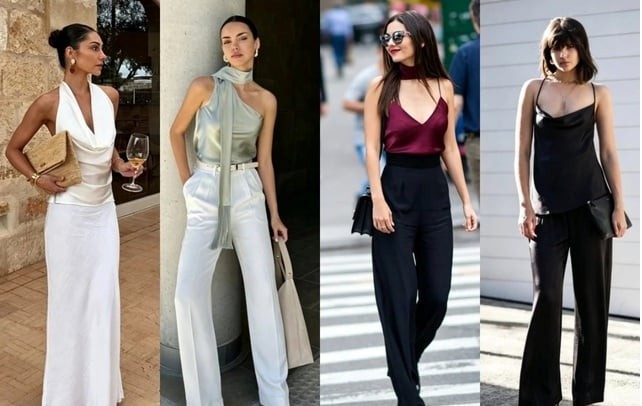 Sự kết hợp giữa phom dáng gọn gàng của quần và độ mềm mại của áo tạo nên tổng thể hài hòa, hiện đại và tinh tế.