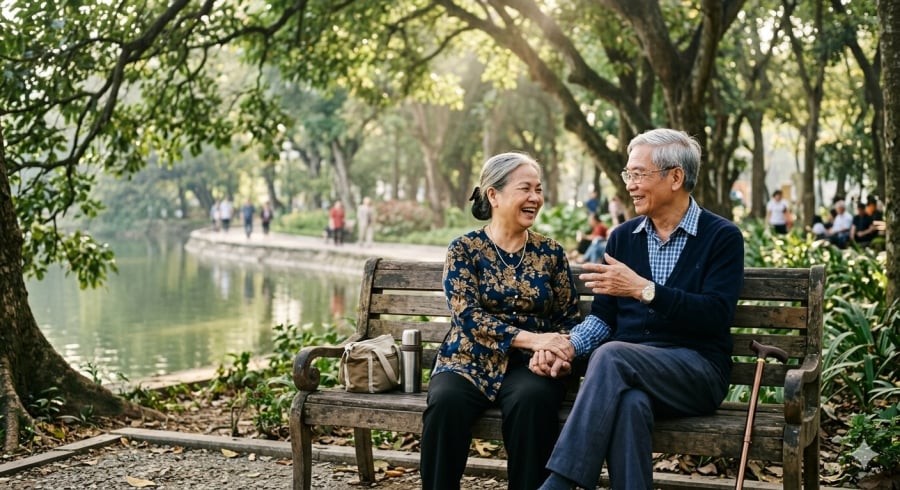 Sức khỏe và người đồng hành bên cạnh là những tài sản quý giá khi bước vào tuổi già.