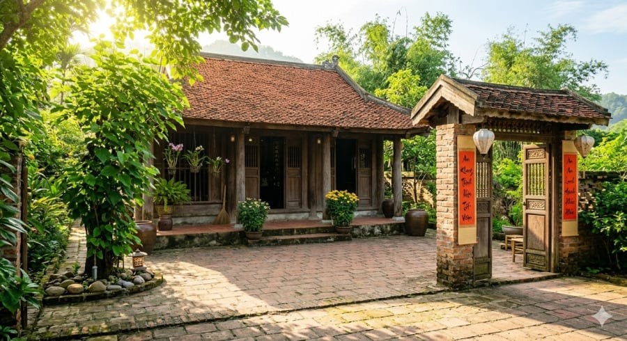 Nhiều gia đình lựa chọn trồng cây dâu ở vị trí phù hợp trong khuôn viên thay vì đặt ngay trước cửa chính.
