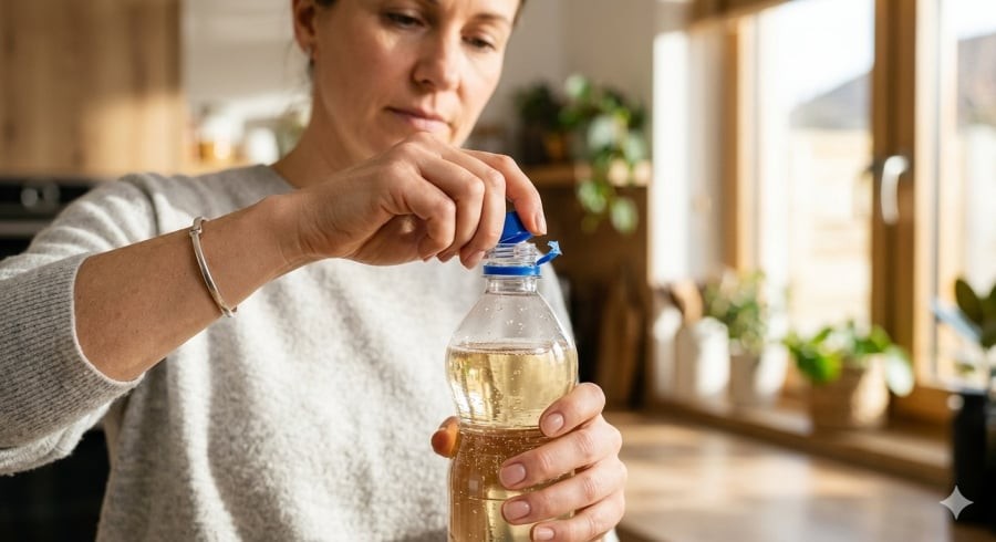 Thiết kế răng cưa kết hợp vòng niêm phong giúp người dùng mở chai dễ dàng và nhận biết sản phẩm còn nguyên vẹn.