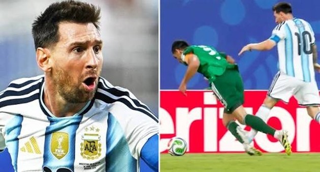 Pha vào bóng tranh cãi của Lionel Messi.