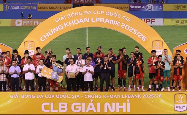 Ninh Bình về nhì ở Cúp quốc gia mùa 2025/2026.
