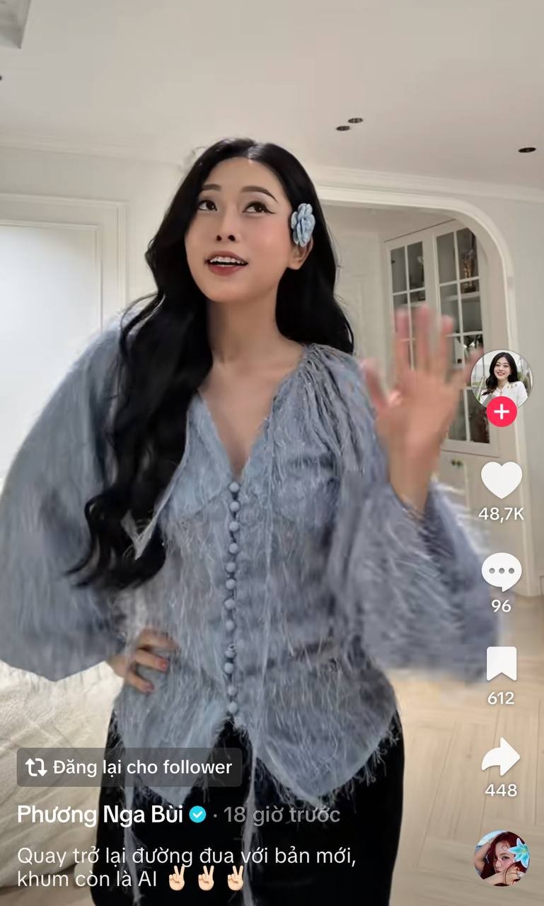 Phương Nga đăng clip đu trend nhưng vướng vào tranh cãi bị cho là dùng nhạc AI

