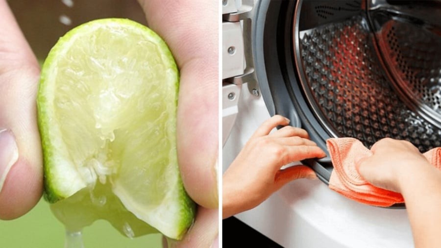 Vắt chanh vào máy giặt