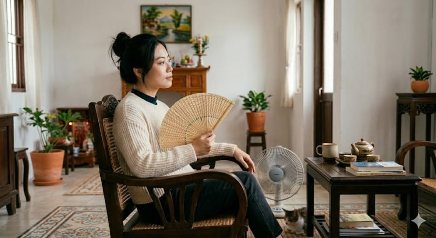 Nhiều người có thói quen để gió quạt thổi thẳng vào mặt hoặc cơ thể để tận hưởng cảm giác mát lạnh tức thì. 