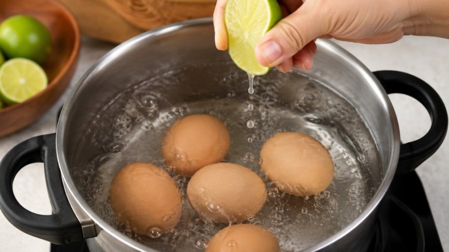 Giúp nồi luộc trứng không bị đen

