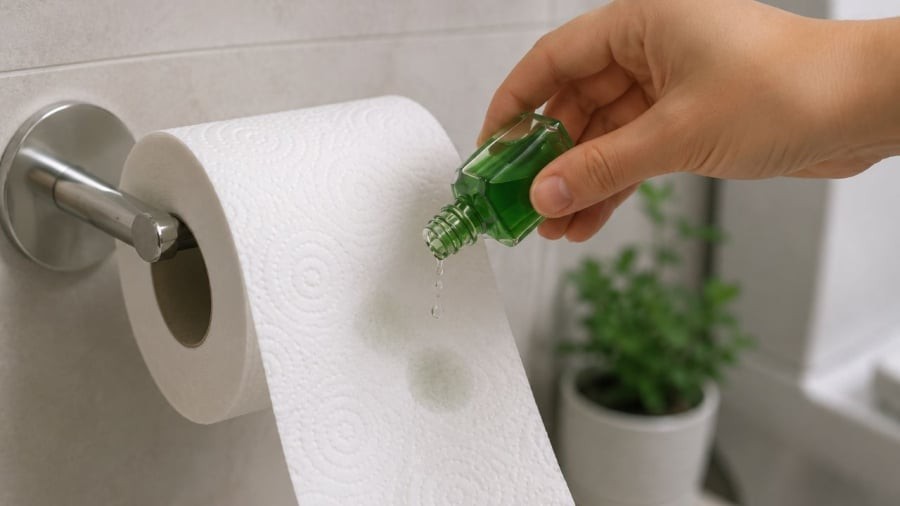Nhỏ dầu gió vào cuộn giấy vệ sinh giúp mang lại  nhiều công dụng bất ngờ