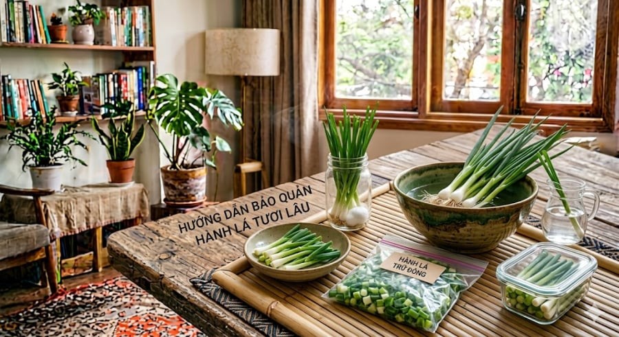 Bạn có bao giờ mua một bó hành lá to đùng, dùng một nửa thì còn lại... bỏ vào ngăn mát tủ lạnh, vài ngày sau mở ra thì hành đã úa vàng, nhũn nát và bốc mùi khó chịu?